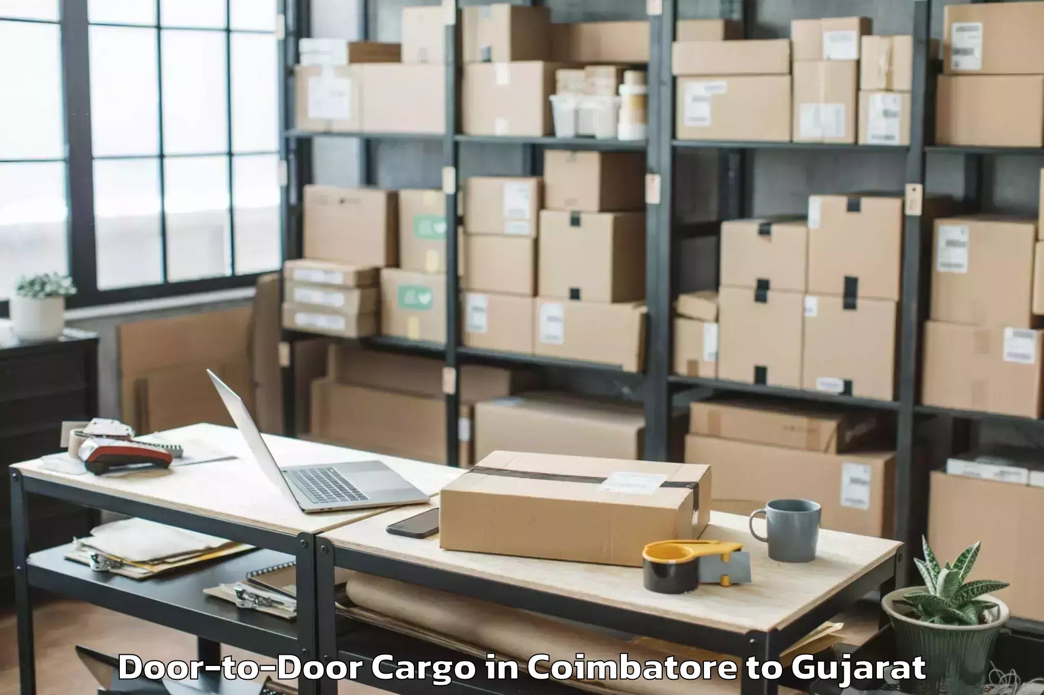 Leading Coimbatore to Amod Door To Door Cargo Provider